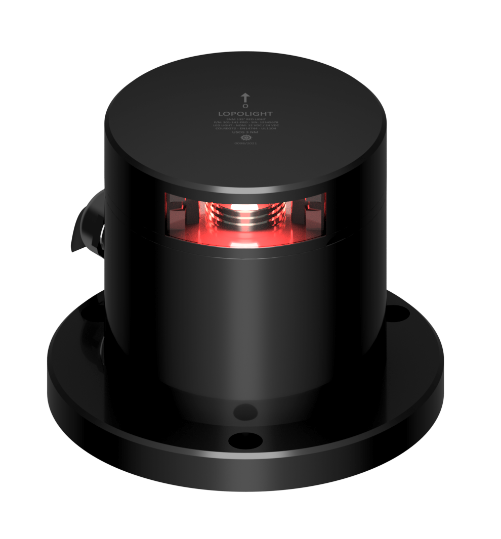 3nm 135° Red, Polar stop light, 2Hz flash, black 3nm 135° Red, Polar stop light, 2Hz flash, black